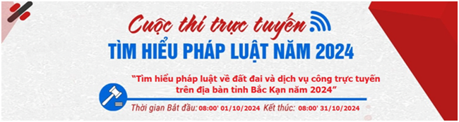 Phát động Cuộc thi trực tuyến “Tìm hiểu pháp luật về đất đai và dịch vụ công trực tuyến trên địa bàn tỉnh Bắc Kạn năm 2024”