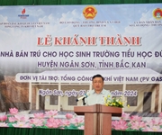 Khánh thành, bàn giao công trình nhà bán trú cho học sinh Trường Tiểu học Đức Vân, huyện Ngân Sơn, tỉnh Bắc Kạn